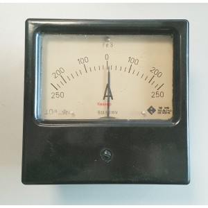 Амперметър 250-0-250A DC 144/144mm