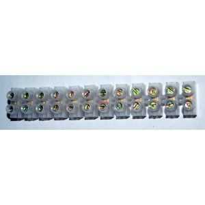 КЛЕМА ПЛАСТМАСОВА TBS-20A  (PE) H-тип  12пол