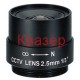 EVD0256F 1/3“ CCTV 2.5 mm, F2.0, CS mount, Fixed Iris Lens