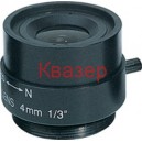 EVD0416F Обектив 1/3“ CCTV 4.0 mm, F2.0, CS mount, Fixed Iris Lens