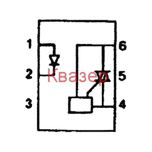 MOC3043  Оптотриак 5,3kV Uизх: 400V  DIP6
