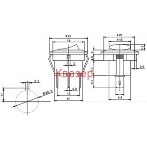 КЛЮЧ IRS-101-8C2 250VAC 6.5A ЗЕЛЕН