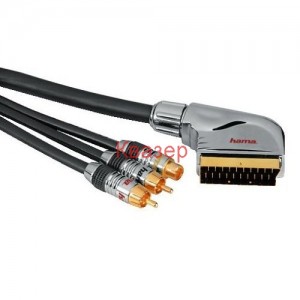 hama Pro-class Съединителен кабел видео Scart - 2 Cinch/S-Video 1.5м