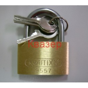 KRAFTIXX  Катинар месингов с универсален ключ 40 мм / 9557-44 