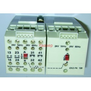 Контактор превключващ 2НЗ+2НО с 2 бобини 24VAC на Telemecanique 
