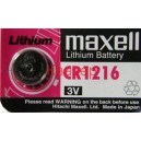 Бутонна батерия литиева CR1216 3V MAXELL