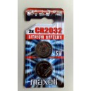 Бутонна батерия литиева CR2032 3V MAXELL 2бр.