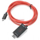 MHL Кабел micro USB към HDMI + Micro USB (женско) 2.0 м