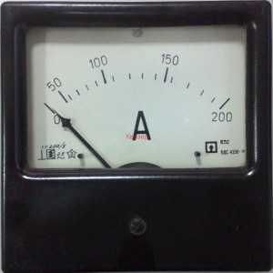 Амперметър AC 0-200A 1E52 144/144mm