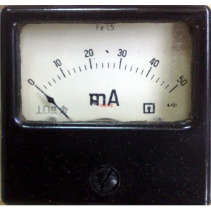 Амперметър DC 0-50mA 4М31 72/72mm