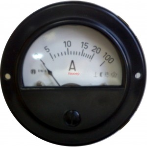 Амперметър 0-20/100A AC ф65mm, Е15-5