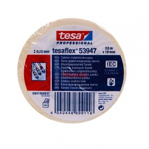 TESA Изолирбанд бял Tesaflex 53947 0.12mmX19mmX20m
