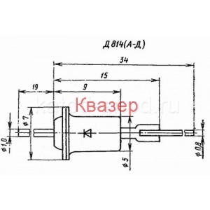 Ценеров диод Д814Б 9V 0.34W 36mA