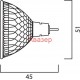 SYLVANIA Халогенна дихроична лампа 12V/35W/ GU5.3 ф50