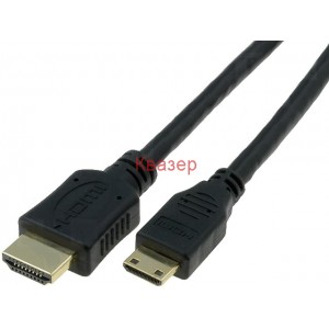 Кабел HDMI mini мъжки - HDMI A мъжки, 1.5m