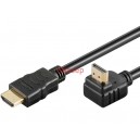HDMI-HE060-1.5 Кабел HDMI 1.4, High Speed, HDMI щепсел - HDMI ъглов щепсел 90°
