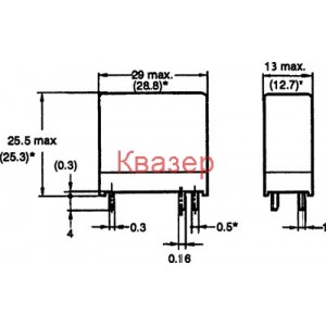Реле OMRON G2R-1A-E-12DC SPDT, бобина 12VDC