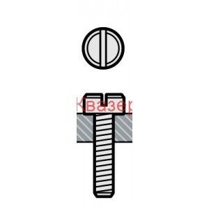 Винт за метал M6x24, прав (-) шлиц