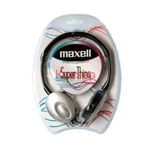 Слушалки стерео Super THIN малки наушници, сребристи MAXELL