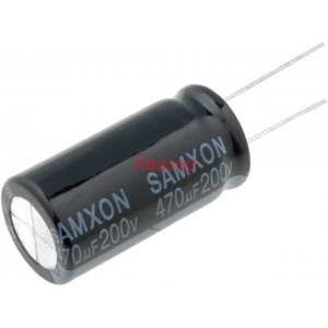 470uF 200V 18x35mm 105°C Кондензатор електролитен KM470/200 SAMXON