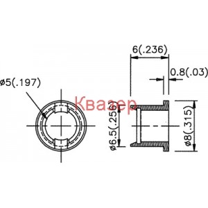 Клипс за светодиод / Държач за LED, RTC-51, 5mm, в една част