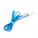 Кабел USB за Apple iPhone5/6/7 , силиконов, лентов, метални конектори, 1 метър