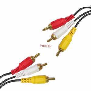 КАБЕЛ 3 мъжки чинча - 3 мъжки чинча 3RCA 1.5 м.
