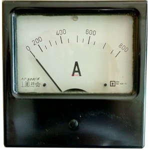 Амперметър 0-800A AC /1E52 аналогов панелен 144x144mm
