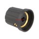 21-4S Копче за потенциометър, миниатюрно, черно, пластмасово, ост ф4mm