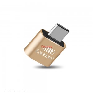 Преходник, Earldom, OT18, USB 3.0 F - Type-C, OTG, Златист