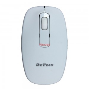 Мишка DeTech, Оптична 4D Wired USB, Бяла