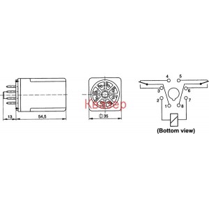Реле R15 бобина 220VDC 10A 3PDT RELPOL