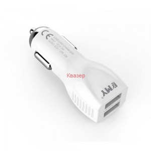 EMY MY-112 зарядно за кола 2хUSB 5V 2.4A, с кабел USB Type-C
