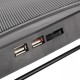 Охладител за лаптоп, Черен H1, 10-17", USB