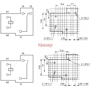 Реле RELPOL R30N-3021-85-1012 SPST-NO 30A, бобина 12VDC