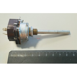 Потенциометър 220KOhm 0.25W, ос ф6мм L64мм с ключ