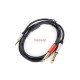 Аудио кабел Mono Jack 2 x 6.3mm мъжки към 3.5mm стерео мъжки, 1 метър