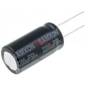 2200uf 50V Кондензатор електролитен 105°C 16x30mm SAMXON KM 2200U/50V