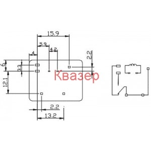 Реле FRA2C-2-DC12 автомобилно, бобина 12VDC, SPDT 40A