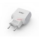 Мрежово зарядно устройство EMY MY-220 5V 2.4A, Универсално, 2 x USB + Type-C кабел, Бяло