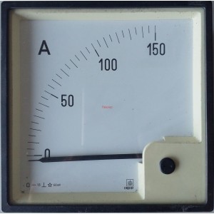 Амперметър 0-150A DC аналогов панелен 144x144xmm
