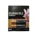 Алкална батерия AA LR6 DURACELL 2бр