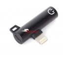 Конектор CMP-iPhone Charge and 3.5mm adapter, черен
