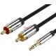 BCFBG VENTION кабел стерео жак 3.5мм (мъжки) - 2 чинча (мъжки), позлатени, 1.5m