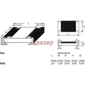 Резистор SMD 0805 / 4.7K /5% / 1/8W Uni Ohm