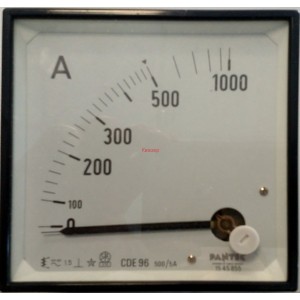 Амперметър 0-500/1000A AC аналогов панелен 90x90mm CDE 96