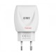 Мрежово зарядно устройство, EMY MY-221, 5V 2.1A, Универсално, 2 x USB, С Micro USB кабел