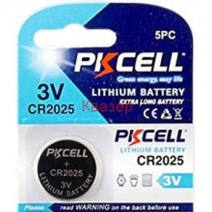 Бутонна батерия литиева CR2025 3V PKCELL