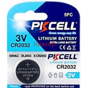 Бутонна батерия литиева CR2032 3V PKCELL