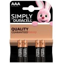Алкална батерия ААА Duracell Simply LR6 4бр.